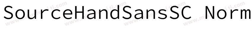 SourceHandSansSC Normal字体转换